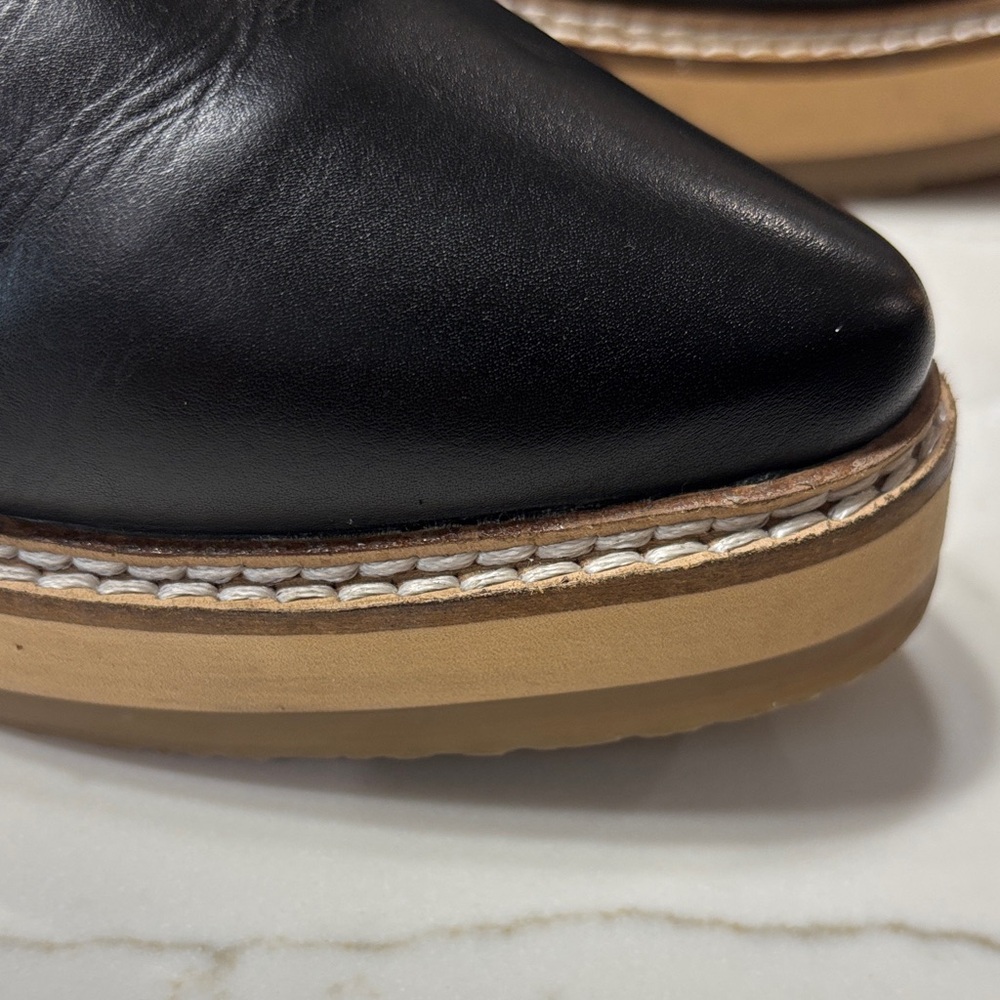 Stylish Black Leather Ankle Boots - Picture 15 of 16